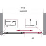 Душевая дверь 110 см BELBAGNO UNO UNO-195-BF-1-110-P-Cr