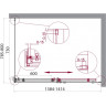 Душевой уголок BELBAGNO ACQUA-AH-1-140/80-C-Cr