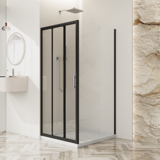 Душевой уголок BELBAGNO UNO-195-AHF-31-100/80-C-NERO