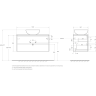 Тумба Rovere Tabacco 100 см BELBAGNO KRAFT KRAFT100RT-KEPMNO-1084-H301-SET